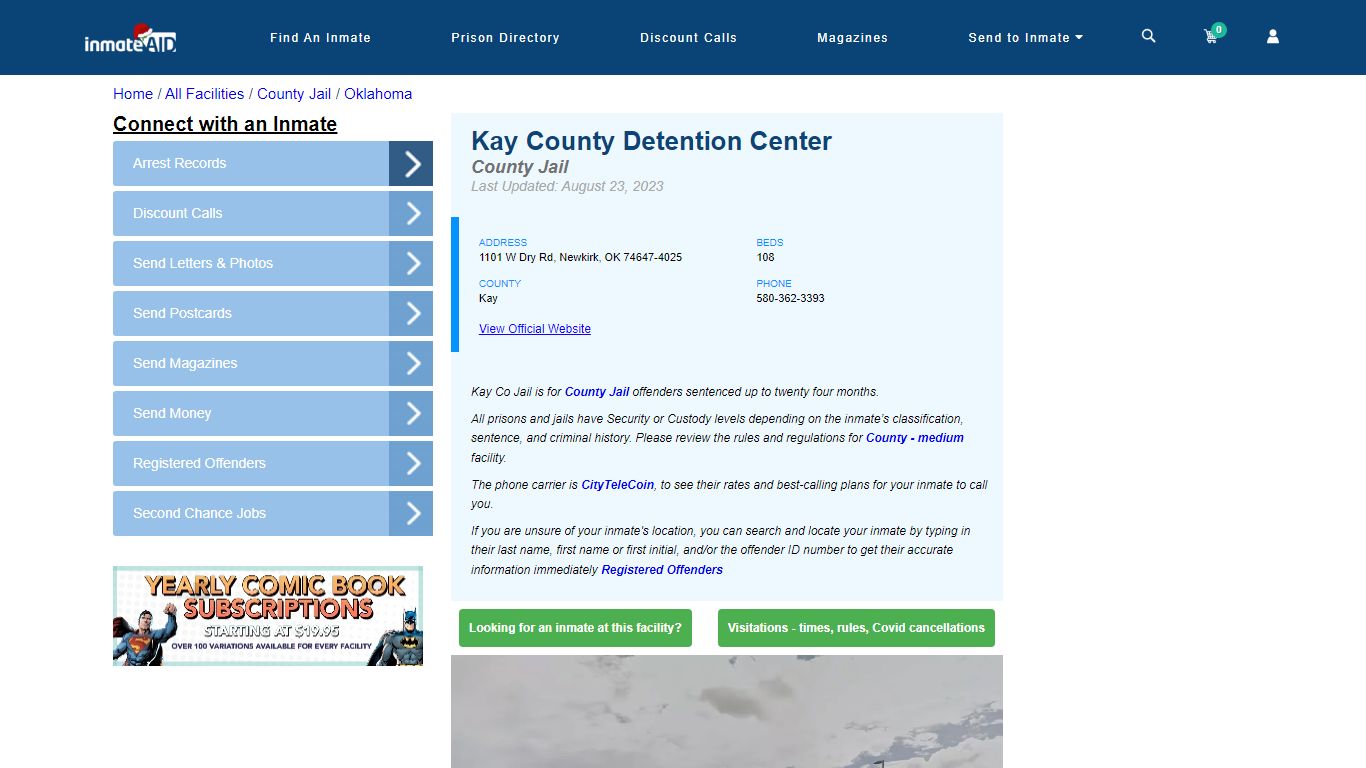 Kay County Detention Center - Inmate Locator - Newkirk, OK